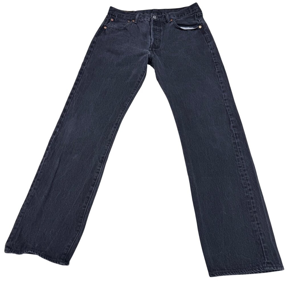 Levi's 501 Black Jean Men's Button Fly Denim Pants, Size 34 x 31 - Picture 1 of 11
